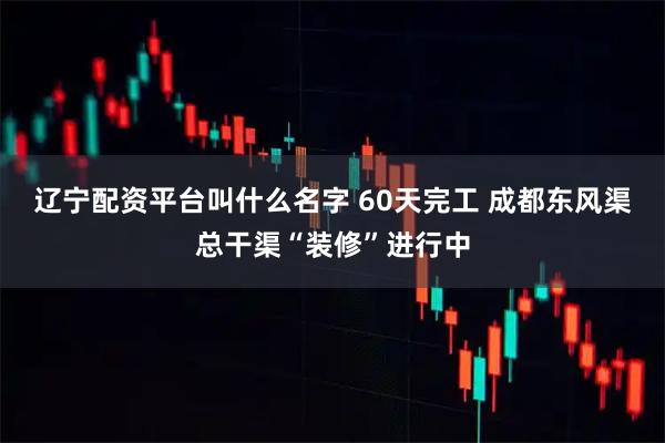 辽宁配资平台叫什么名字 60天完工 成都东风渠总干渠“装修”进行中